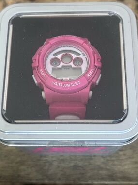 Skechers Pink Digital Sport Watch with White Accents